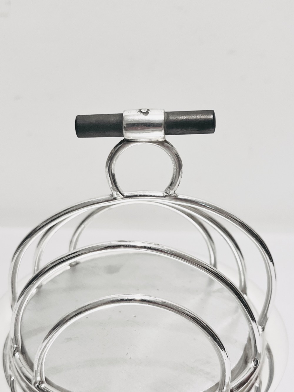 Antique novelty silver plated heated toast rack by Asprey & Co c1920 View II