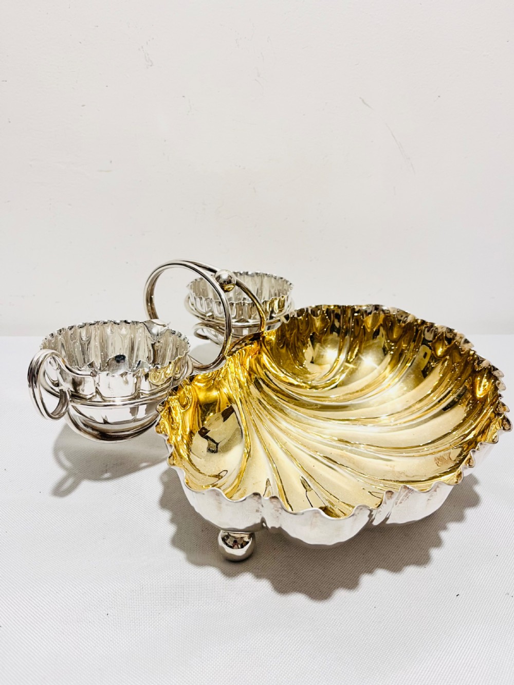 Antique Silver Plated Strawberry Set by Benetfink & Co c1880 View II