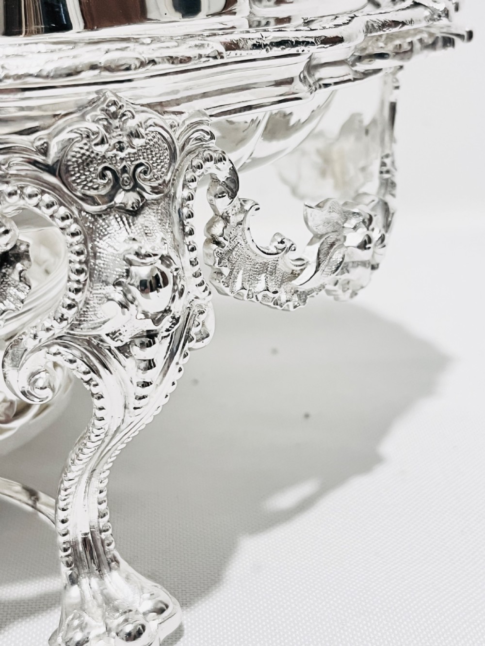 Antique Silver Plated Entree Dish on Stand by James Dixon & Sons c1870 View III