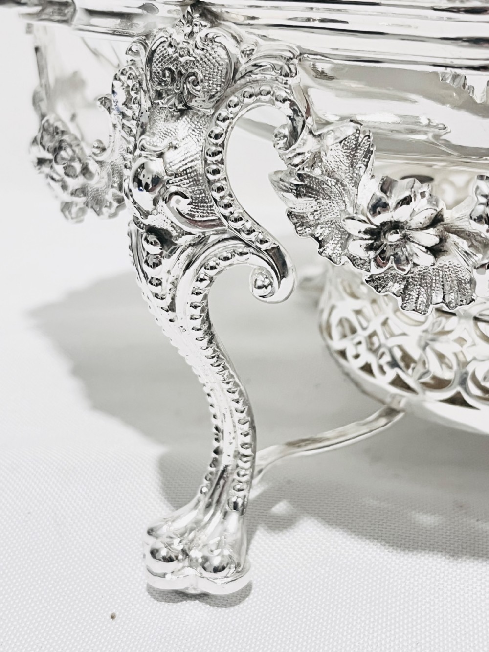 Antique Silver Plated Entree Dish on Stand by James Dixon & Sons c1870 View IV