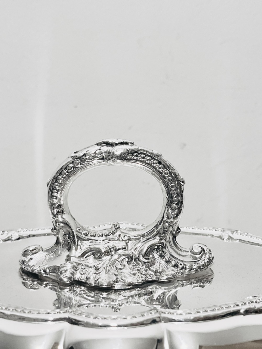 Antique Silver Plated Entree Dish on Stand by James Dixon & Sons c1870 View V