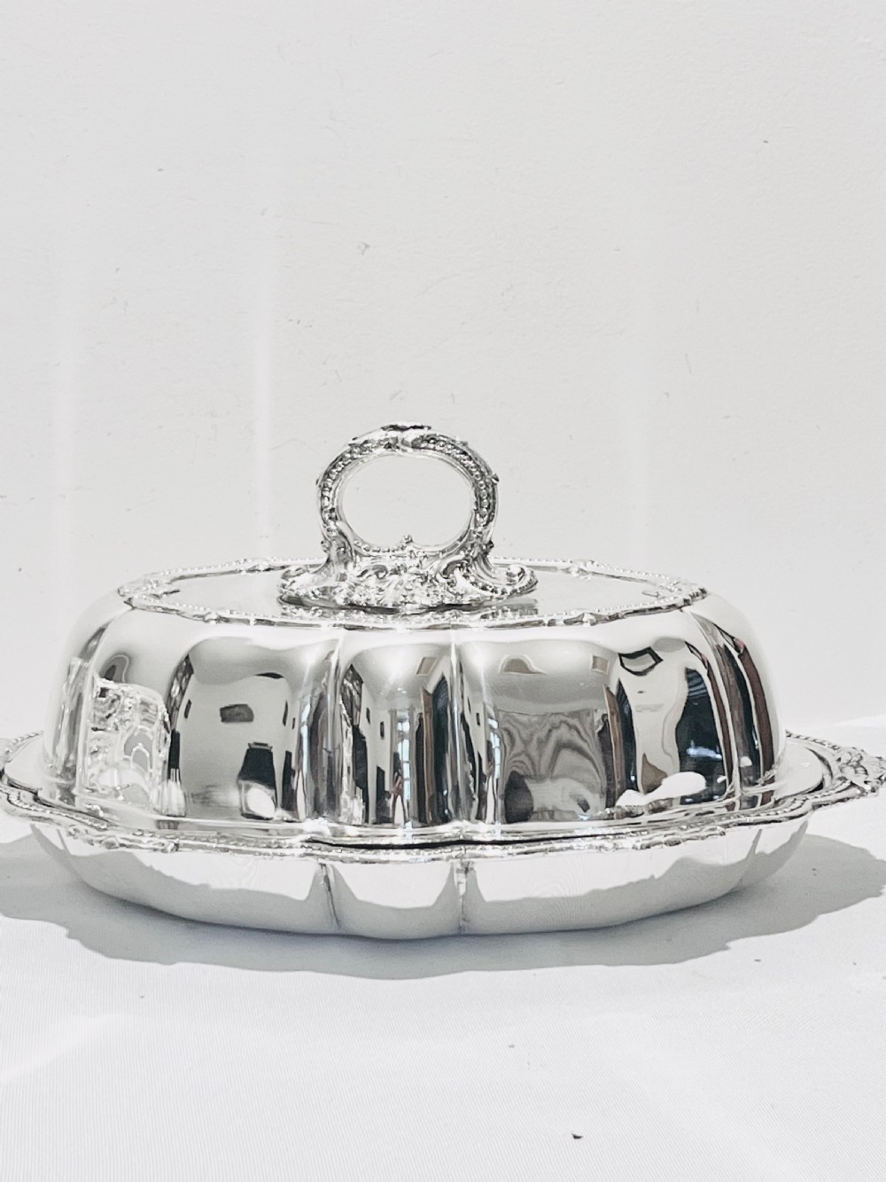 Antique Silver Plated Entree Dish on Stand by James Dixon & Sons c1870 View IX