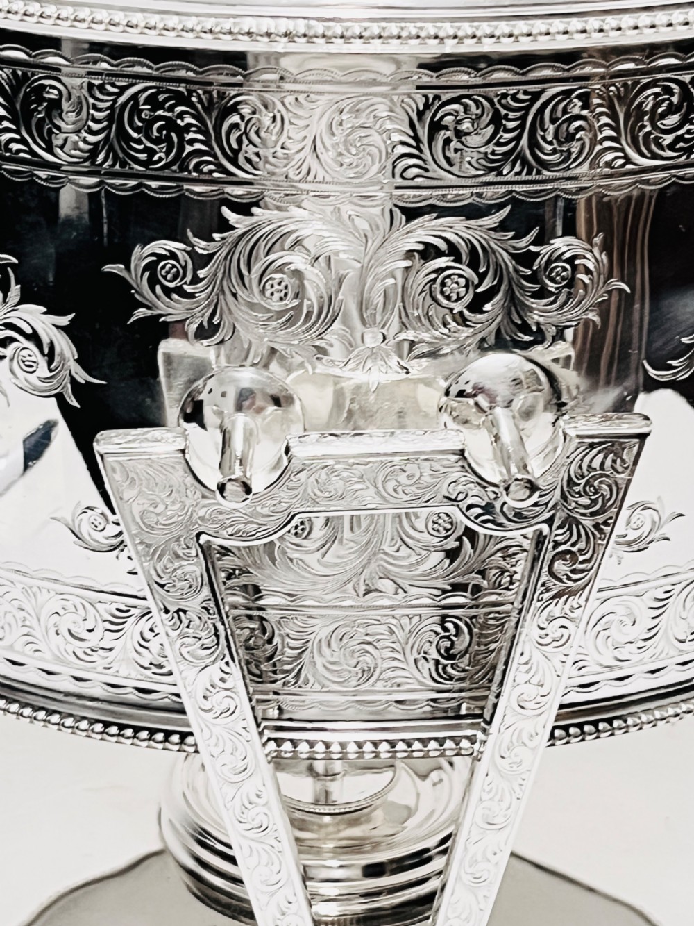 Handsome Antique Silver Plated Kettle on Stand by Elkington & Company c1880 View III
