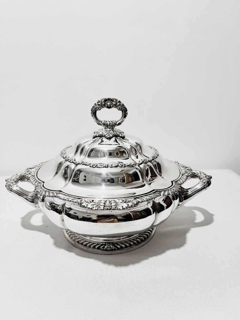 Pair of antique  silver plated tureens by Tiffany & Co c1880 View II