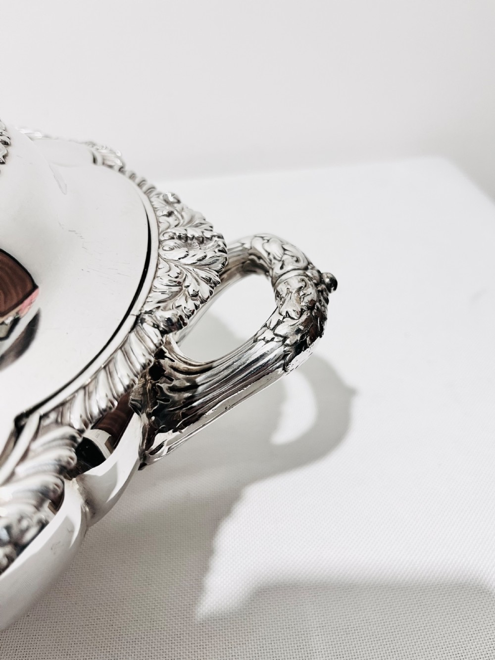 Pair of antique  silver plated tureens by Tiffany & Co c1880 View III