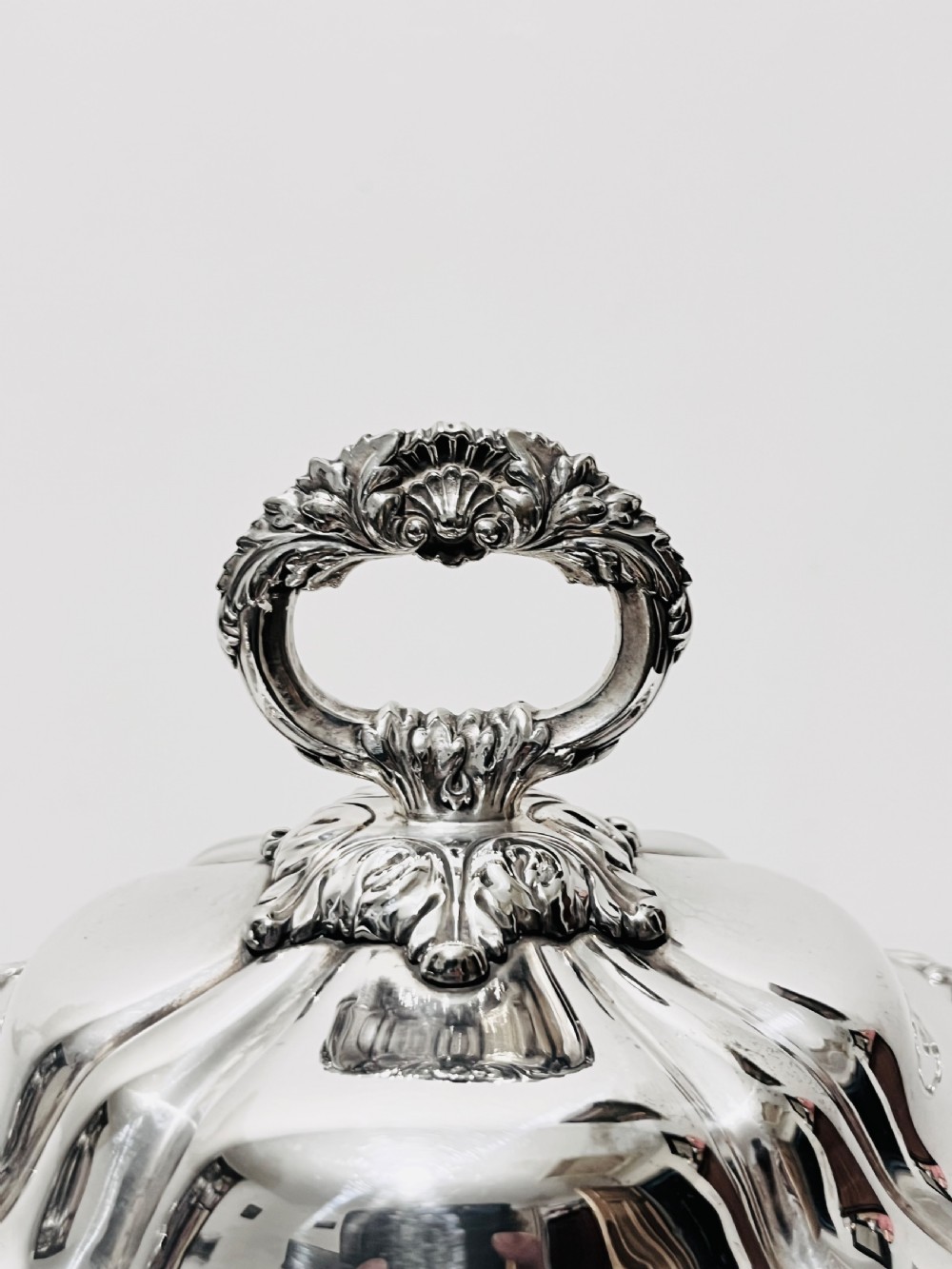 Pair of antique  silver plated tureens by Tiffany & Co c1880 View VI