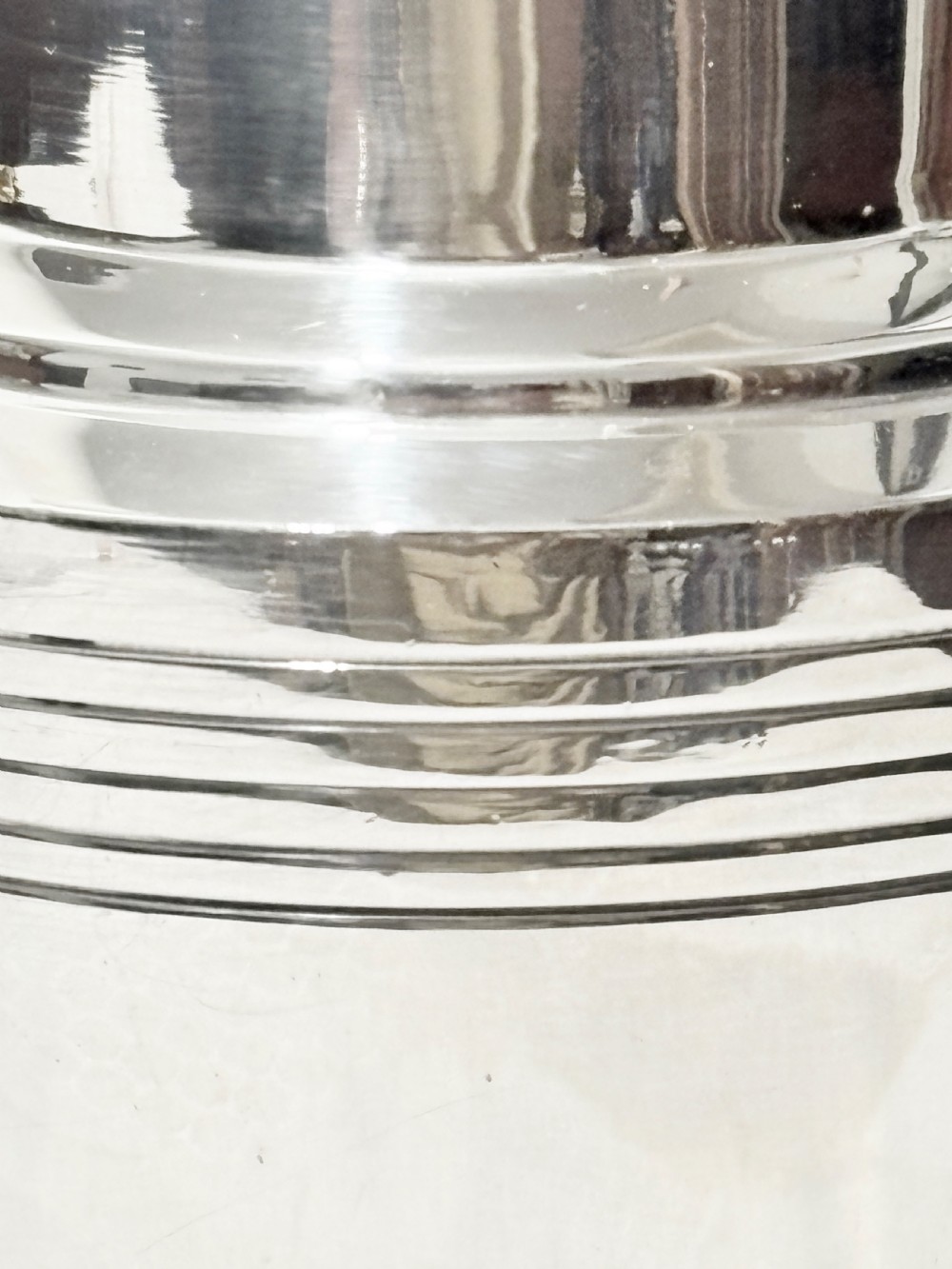 Keith Murray designed for Mappin & Webb silver plated cocktail shaker c1930 View VI