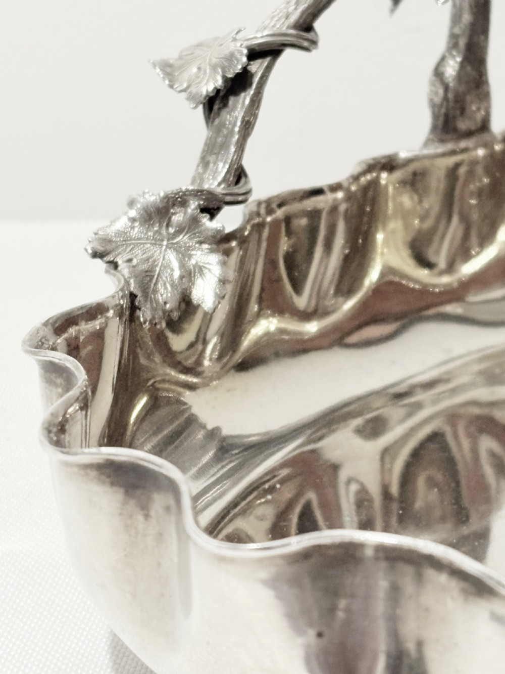 Antique silver plated grapes stand by Mappin & Webb c1880 View VI