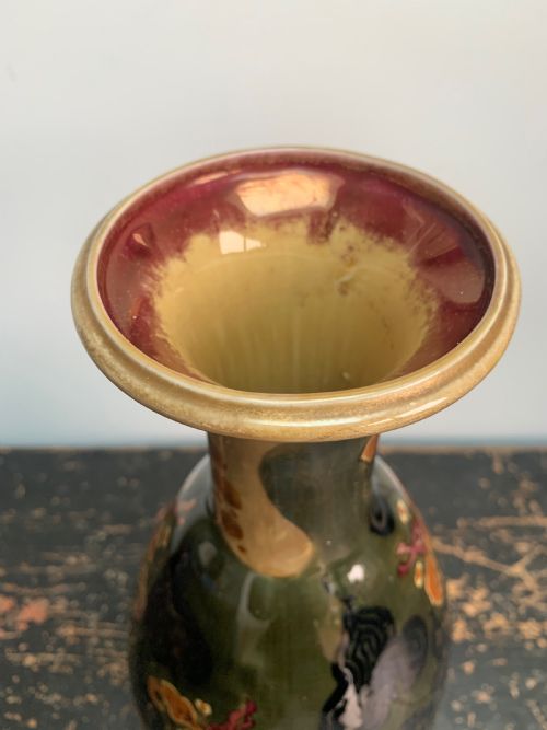 A BEAUTIFUL ART NOUVEAU PERGAMON VASE MODEL NUMBER 6146 DESIGNED BY ERNST WAHLISS FOR TURN VIENNA CIRCA 1918 - ADDITIONAL PHOTO 5