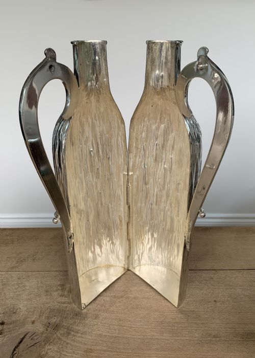 A 19THC ENGLISH SILVERPLATED WINE BOTTLE HOLDER OR SLEEVE BY RUPERT FAVELL CO - ADDITIONAL PHOTO 3