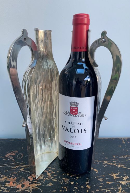 A 19THC ENGLISH SILVERPLATED WINE BOTTLE HOLDER OR SLEEVE BY RUPERT FAVELL CO - ADDITIONAL PHOTO 1