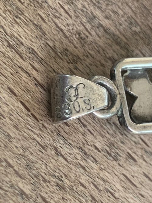 ANTIQUE CONTINENTAL SILVER ARTS CRAFTS RELIGIOUS CROSS - ADDITIONAL PHOTO 5