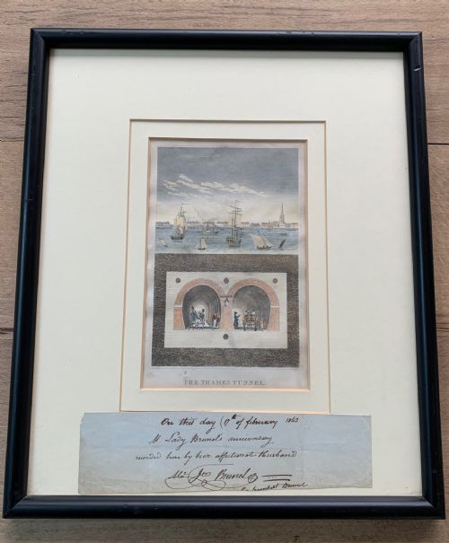 The Thames Tunnel - A Historically Significant Document, Written and Signed by Sir Marc Isambard Brunel 1769-1849