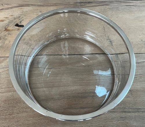A FINE STERLING SILVER RIMMED GLASS BOWL - ADDITIONAL PHOTO 5