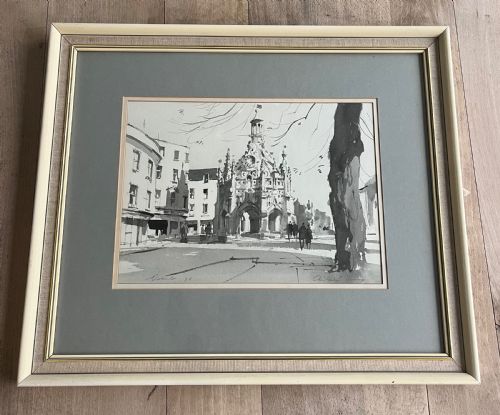 STANLEY ORCHART BRITISH 1920 2005 WATERCOLOUR MARKET CROSS CHICHESTER SUSSEX - ADDITIONAL PHOTO 2