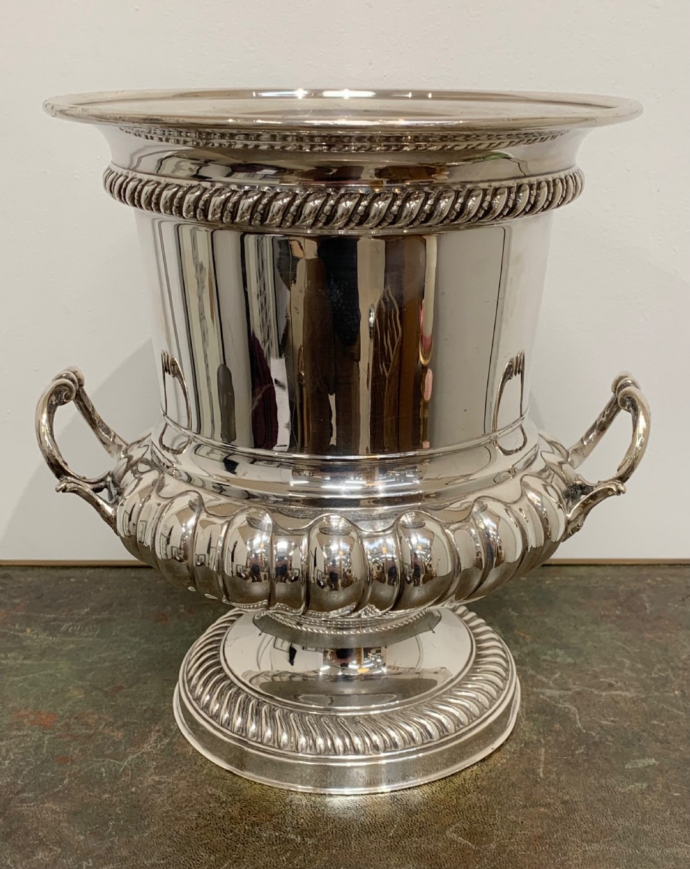 Exceptionally Fine 19thc Silver Plated Campagna Wine Cooler / Bucket by Barker Ellis