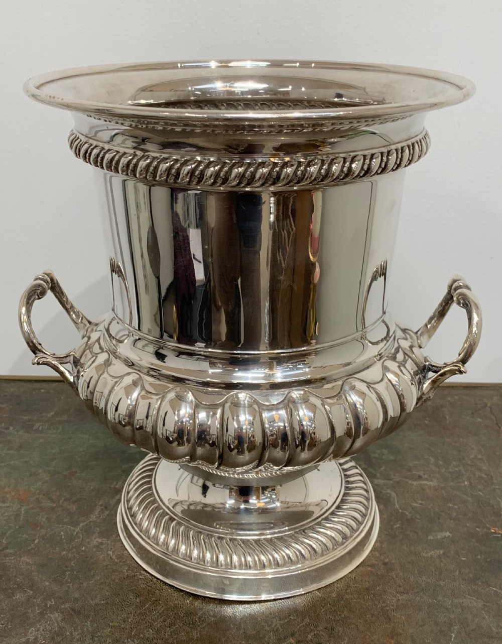 Exceptionally Fine 19thc Silver Plated Campagna Wine Cooler / Bucket by Barker Ellis View V