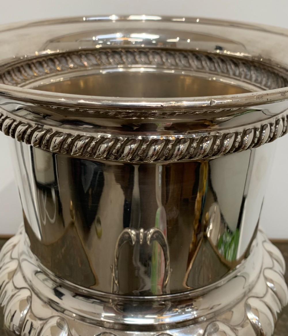 Exceptionally Fine 19thc Silver Plated Campagna Wine Cooler / Bucket by Barker Ellis View VII