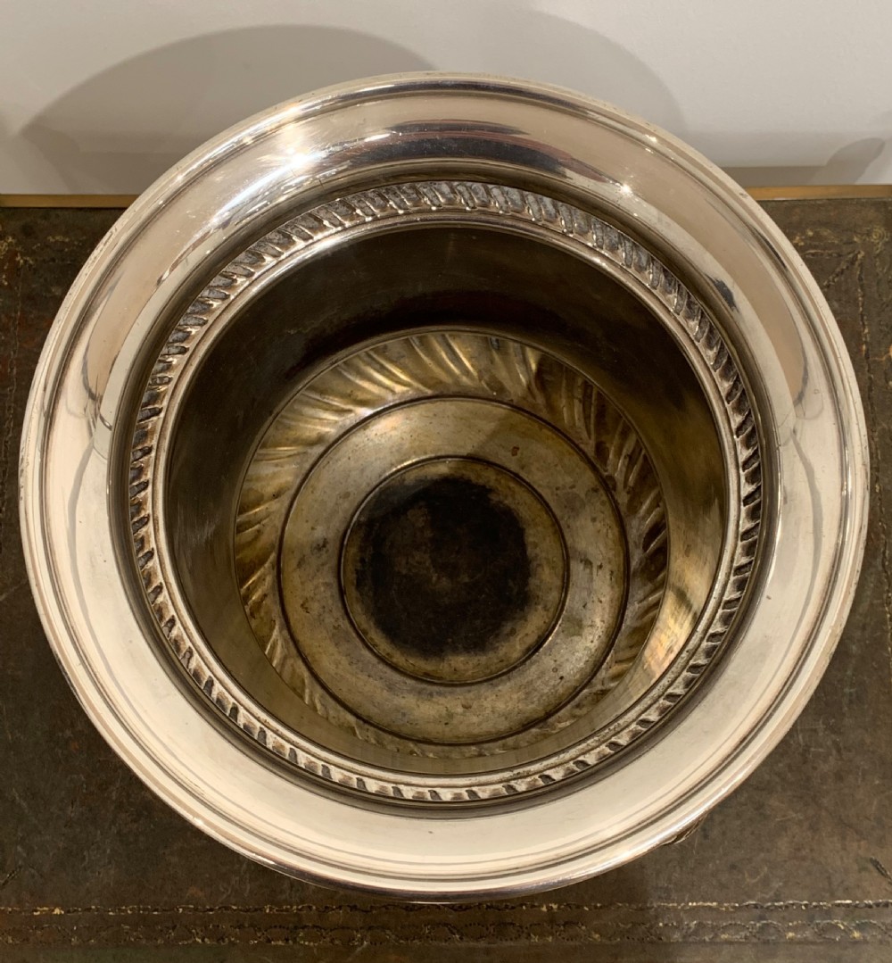 Exceptionally Fine 19thc Silver Plated Campagna Wine Cooler / Bucket by Barker Ellis View IX