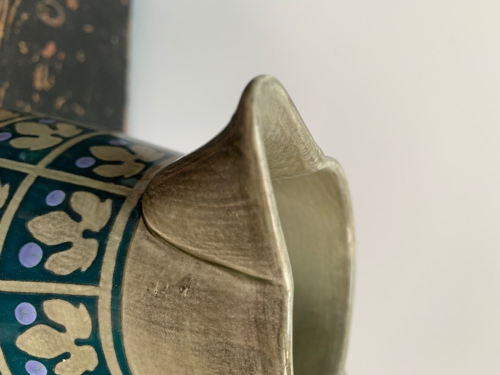 Very Fine Art Nouveau K.A.W. Waechtersbacher Coffee or Chocolate Pot Designed by Christian Neureuther, Circa 1910 View VII