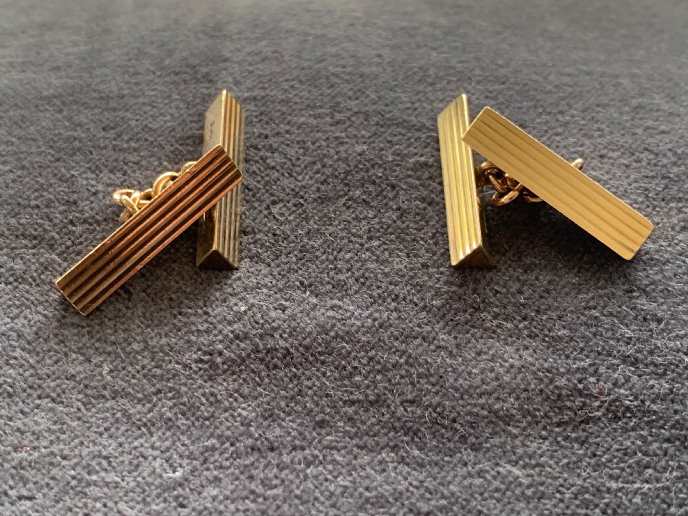 9ct Yellow Gold Art Deco Cufflinks View VIII