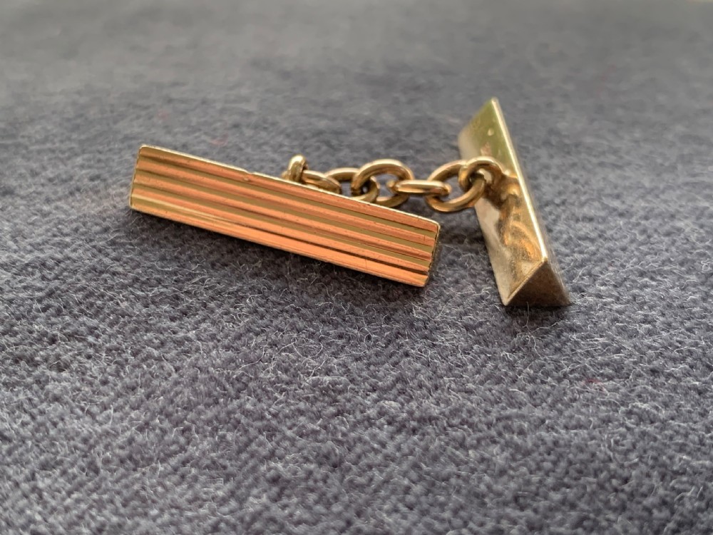 9ct Yellow Gold Art Deco Cufflinks View IX