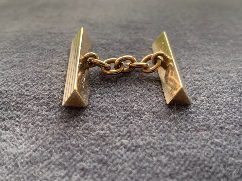 9ct Yellow Gold Art Deco Cufflinks View X