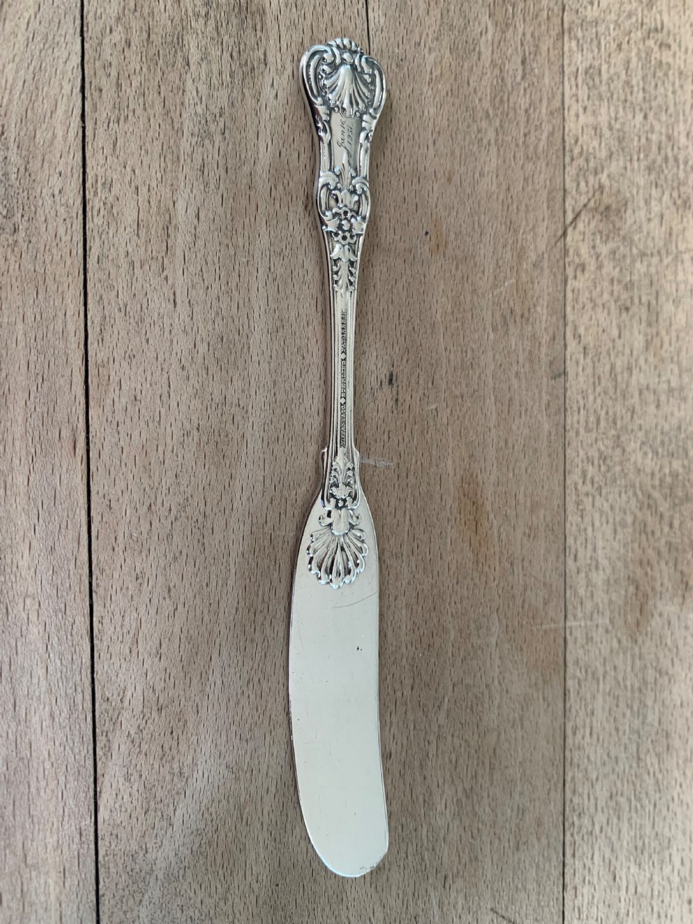 Very Fine Antique Tiffany & Co New York Sterling Silver Butter Knife PAT 1885M