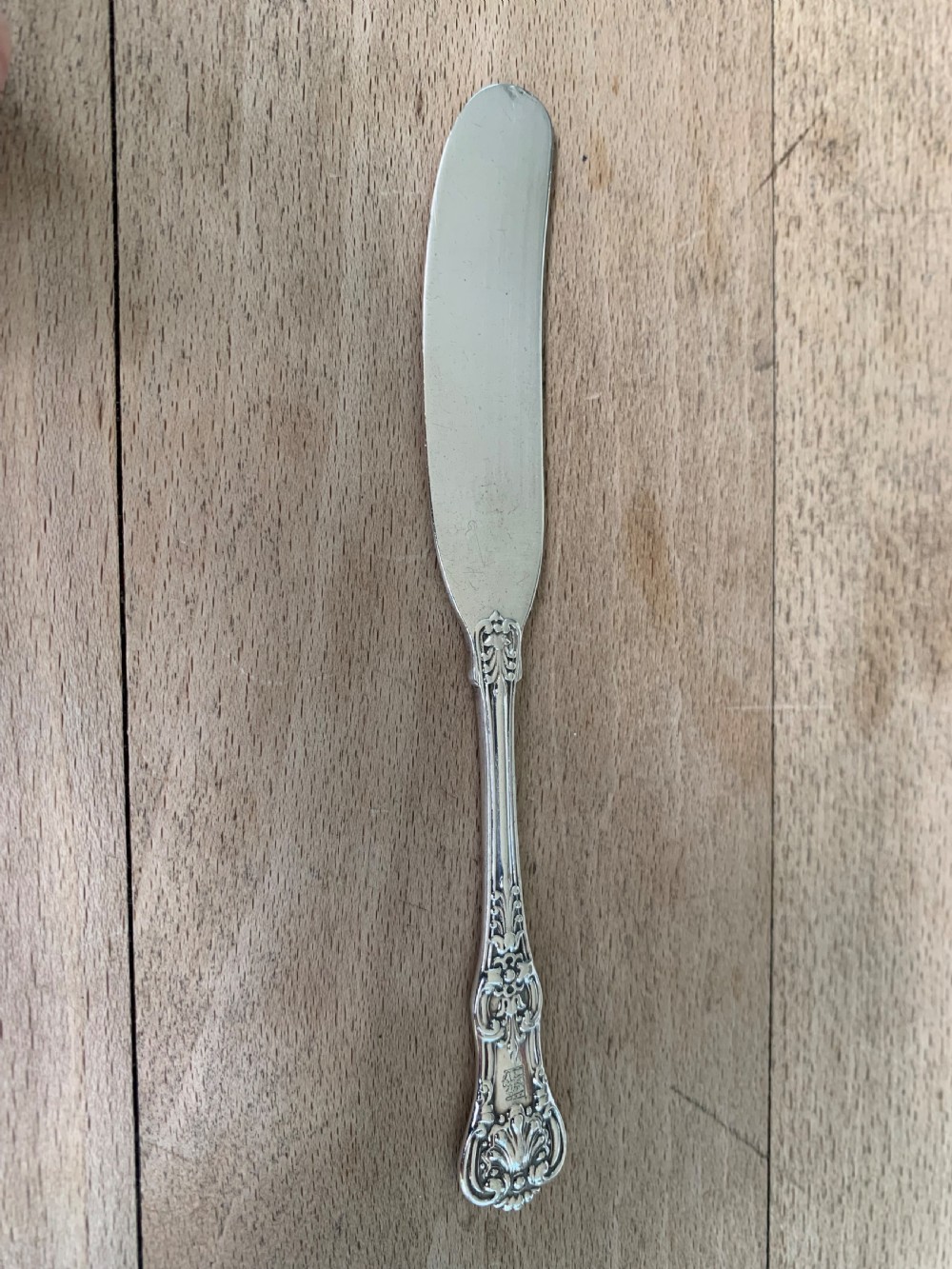 Very Fine Antique Tiffany & Co New York Sterling Silver Butter Knife PAT 1885M View VII