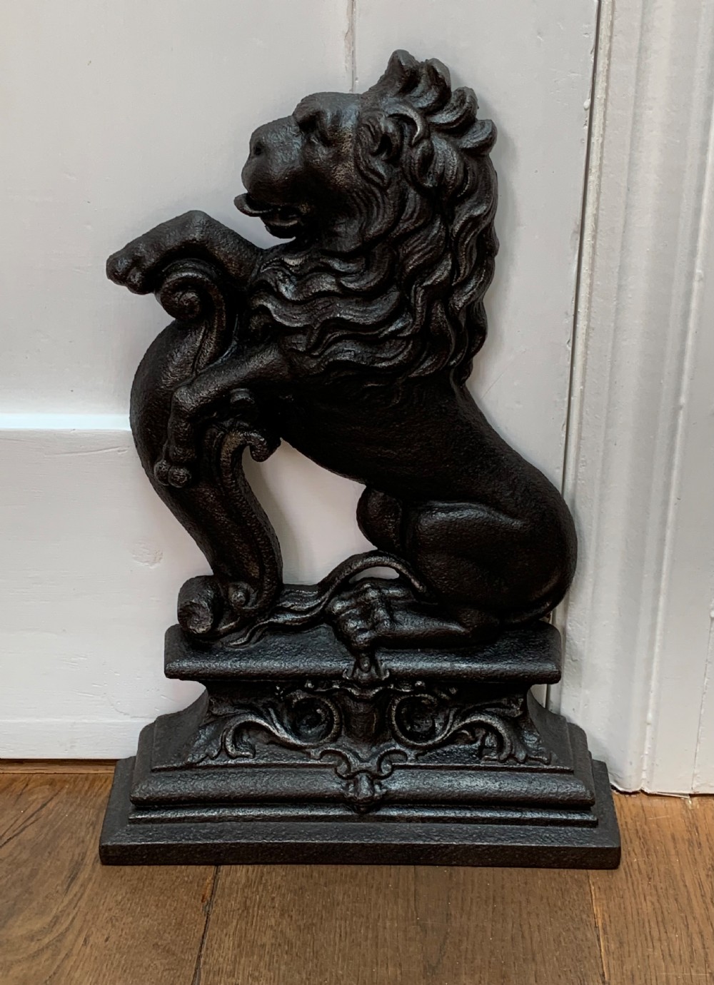 19th Century Cast Iron Lion Rampant Doorstop or Door Porter