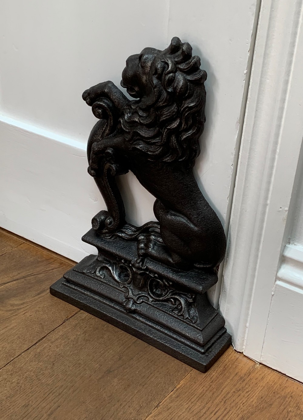 19th Century Cast Iron Lion Rampant Doorstop or Door Porter View II