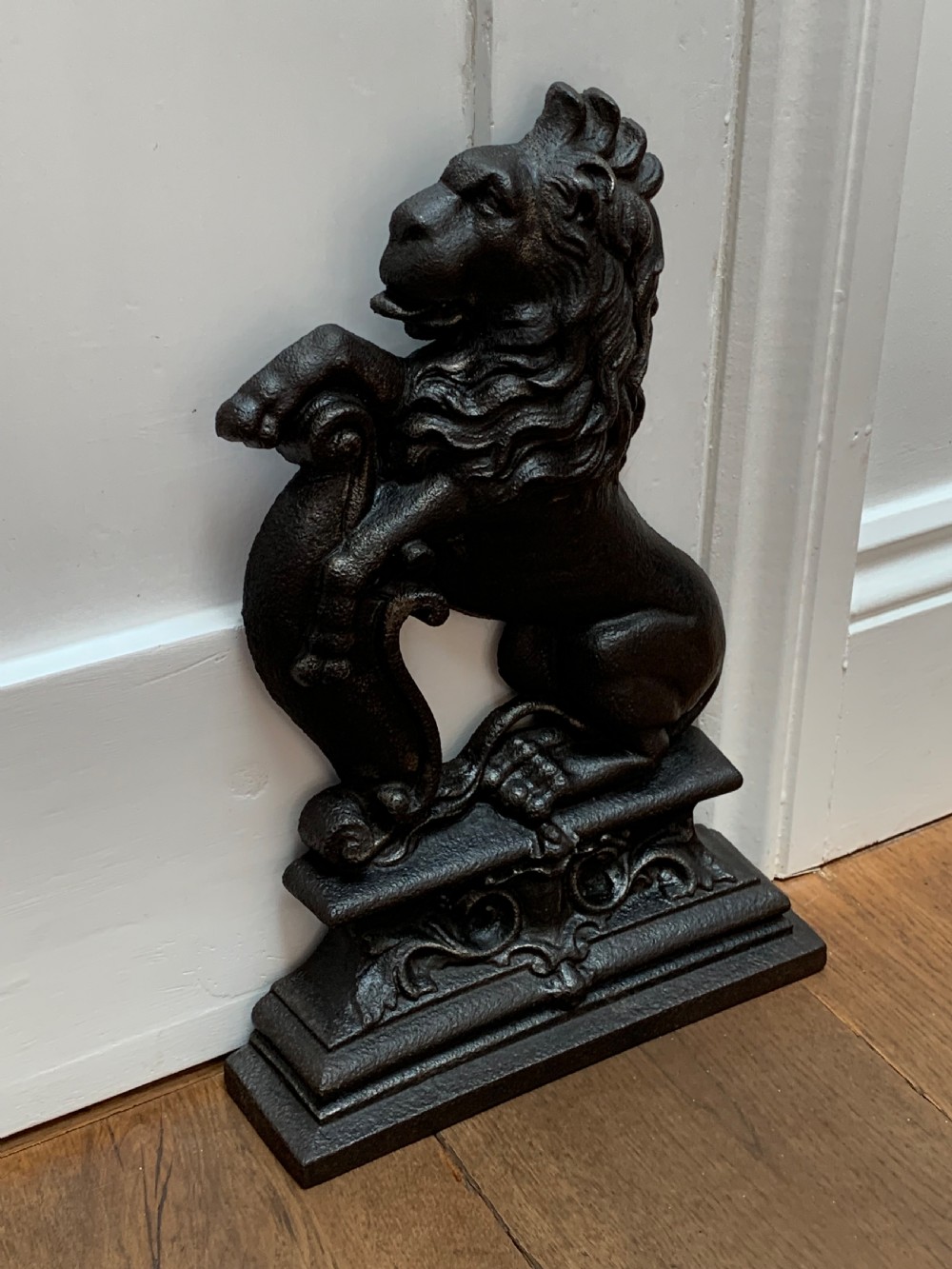 19th Century Cast Iron Lion Rampant Doorstop or Door Porter View III