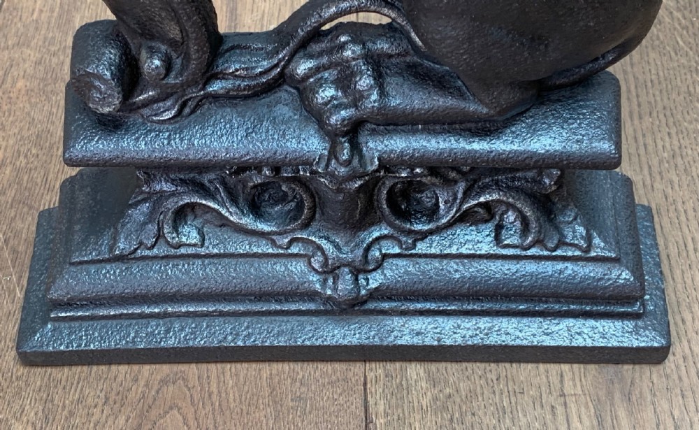 19th Century Cast Iron Lion Rampant Doorstop or Door Porter View VI