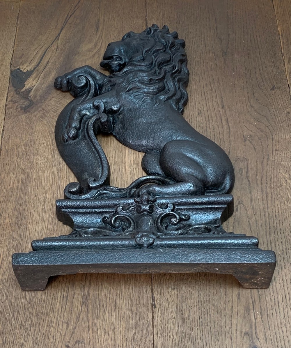 19th Century Cast Iron Lion Rampant Doorstop or Door Porter View VIII
