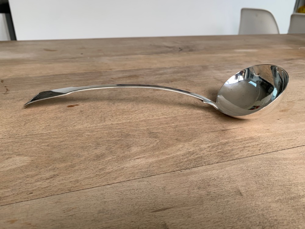 An impressive and heavy George III silver ladle of Clan Pringle interest by Samuel Godbehere, Edward Wigan & James Boult, London 1810 View II