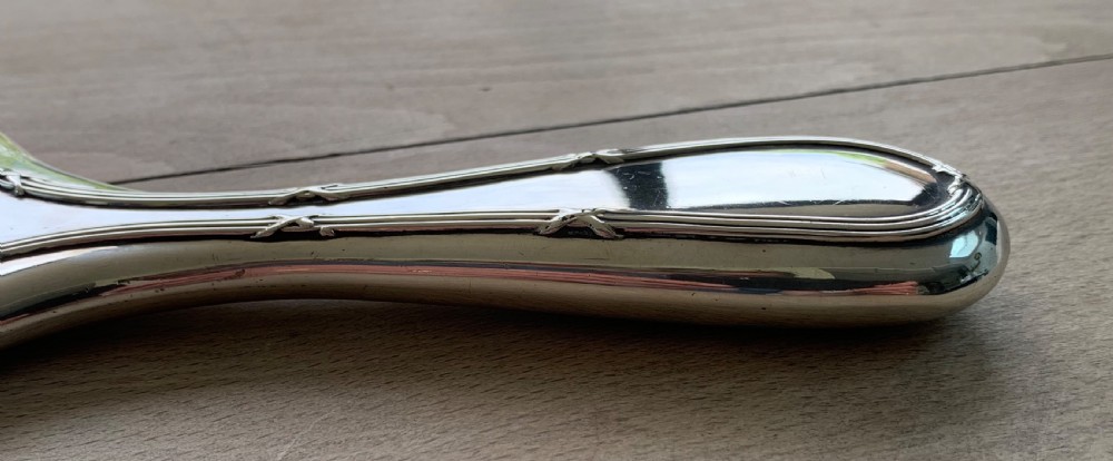 Very Fine and Large Danish Silver Hand Mirror by Court Jeweller Anton Michelsen, in the Karl Faberge taste View VII