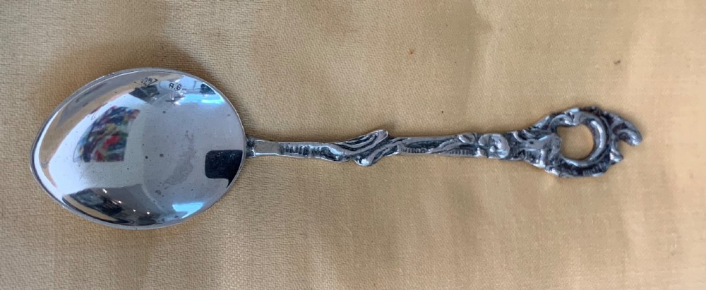 Boxed Set of Six Sterling Silver Spoons Retailed by Black & Cie. Buenos Aires View III
