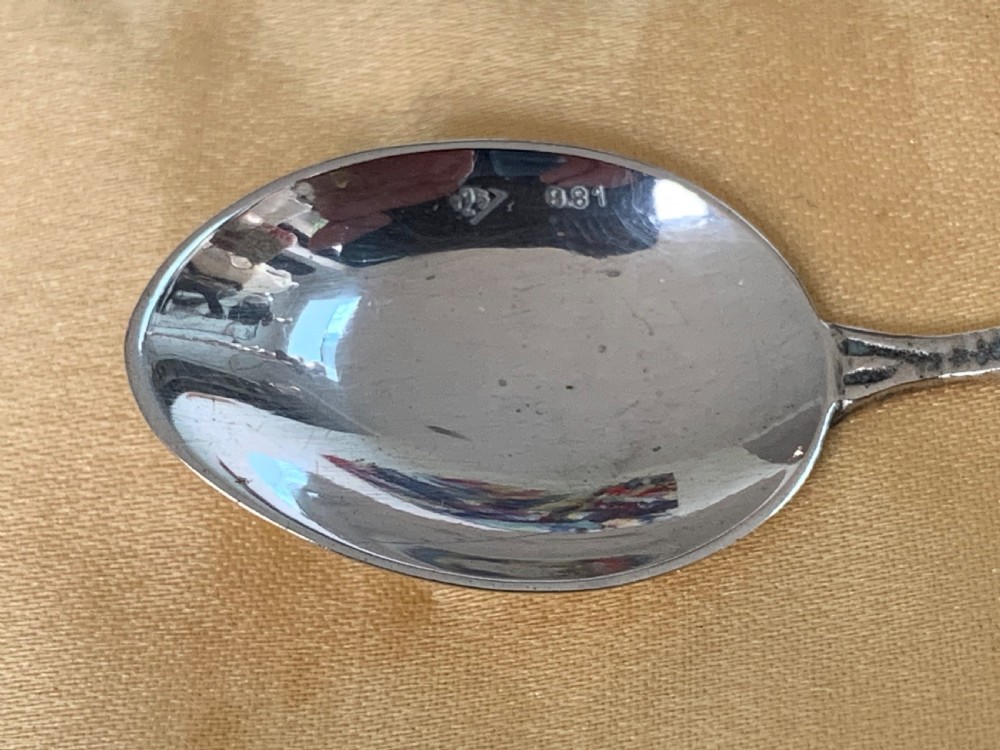Boxed Set of Six Sterling Silver Spoons Retailed by Black & Cie. Buenos Aires View V
