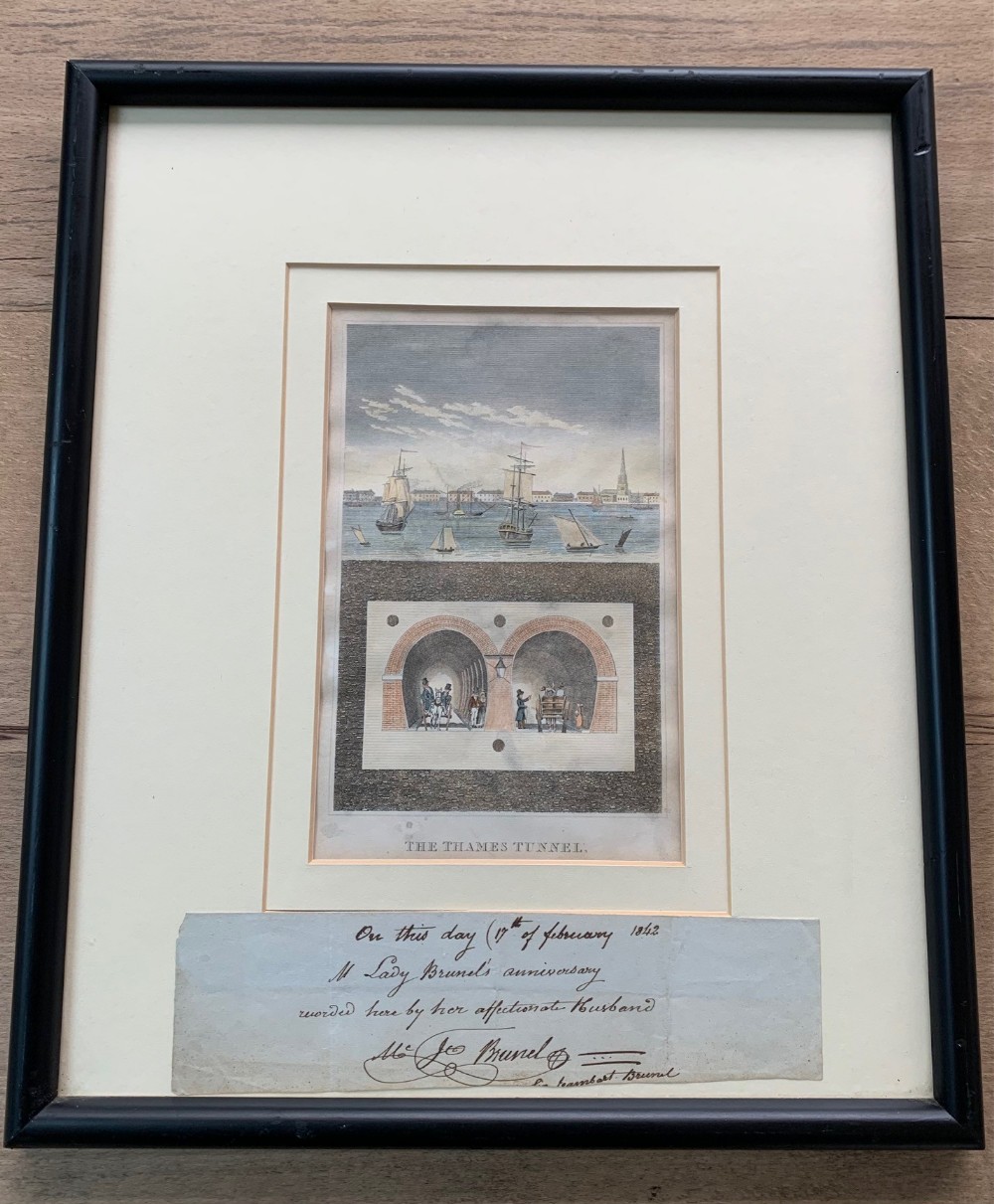 The Thames Tunnel - a historically significant document, written and signed by Sir Marc Isambard Brunel 1769-1849