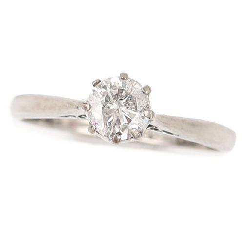 Edwardian 18ct Gold and Platinum 0.50ct Brilliant Diamond Ring Circa 1915