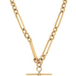 EDWARDIAN 15CT YELLOW GOLD TROMBONE LINK ALBERT WATCH CHAIN 565G CIRCA 1910