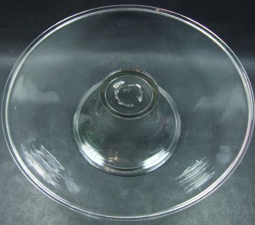 A VERY LARGE CRYSTAL GLASS TAZZA WITH SPREADING FOLDED FOOT ENGLISH C1730 - ADDITIONAL PHOTO 1