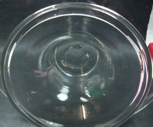 A VERY LARGE CRYSTAL GLASS TAZZA WITH SPREADING FOLDED FOOT ENGLISH C1730 - ADDITIONAL PHOTO 2