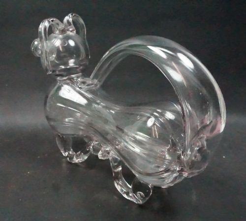 A GLASS DECANTER IN THE FORM OF A DOG BOHEMIASCANDINAVIA C1880 - ADDITIONAL PHOTO 1