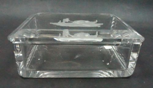 A CRYSTAL GLASS ART DECO CIGARETTE BOX HOFFMAN C1930 - ADDITIONAL PHOTO 1