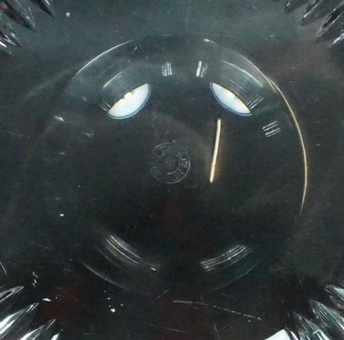 A GREEN OVER CRYSTAL GLASS BOWL DESIGNED BY JOSEPH SIMON FOR VAL ST LAMBERT BELGIUM C1930AND WITH RARE ART DECO FACTORY MARK - ADDITIONAL PHOTO 2