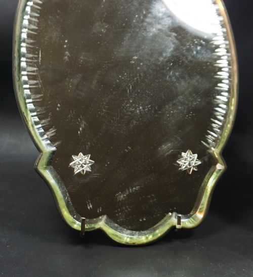 A PAIR OF BEVELLED GLASS MIRRORS WITH ORIGINAL FITTINGS C1870 - ADDITIONAL PHOTO 1