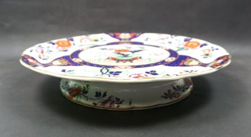 A VERY PRETTY HAND COLOURED CHEESE DISH HICKS MEIGH C1820 - ADDITIONAL PHOTO 1