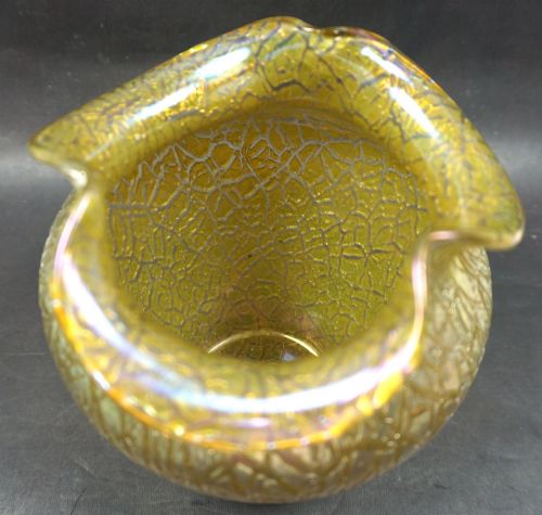A LOETZ CANDIA MIMOSA GLASS VASE BOHEMIA C1910 - ADDITIONAL PHOTO 1
