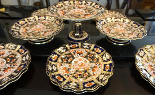 Daventport Porcelain Imari Pattern Desert Service C.1870